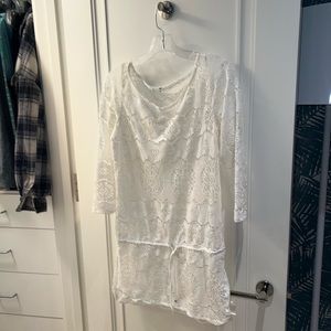 White lace cover-up